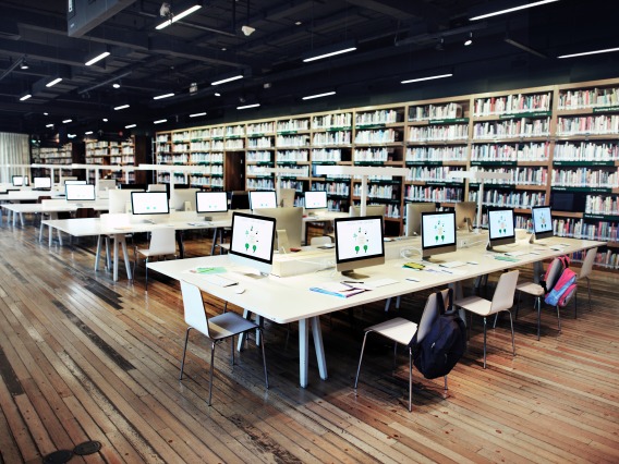 Image showing computers in library