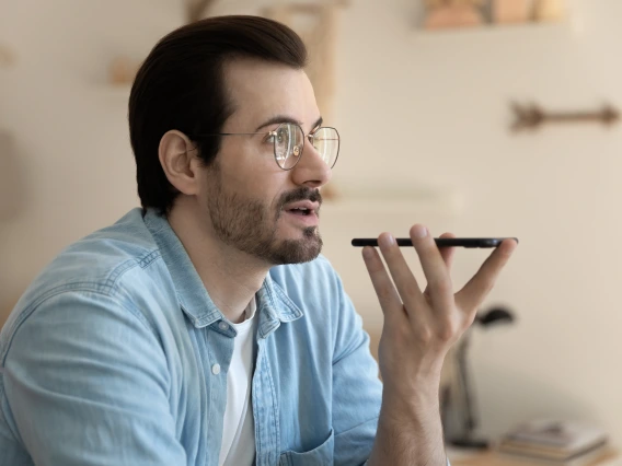 Human talking to/on his phone