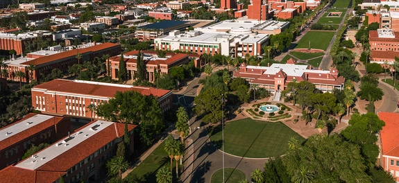 Aerial shot of UA campus