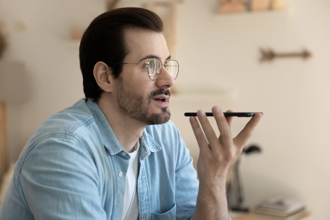 Human talking to/on his phone